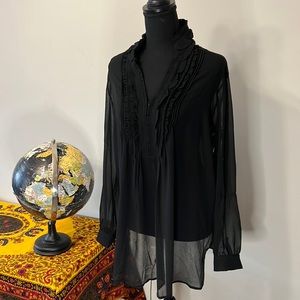 Beautiful sheer black blouse!